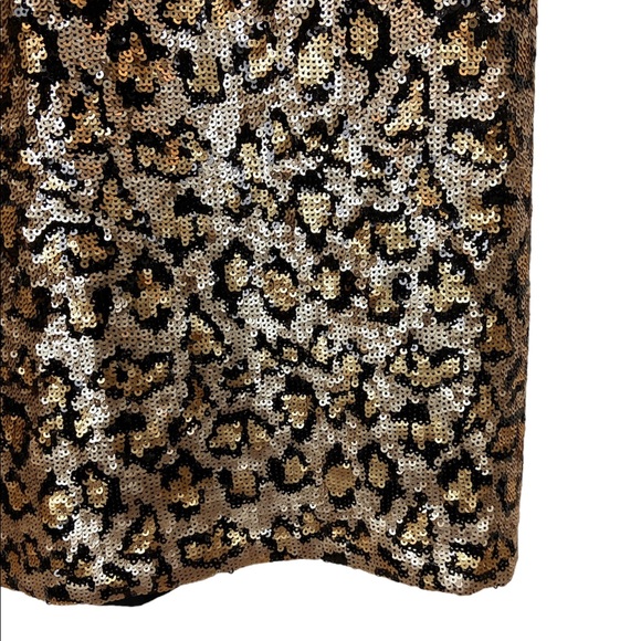 BB DAKOTA Leopard Sequin Cocktail Dress Sleeveless Party Dress Size 6 NWT - Picture 9 of 10